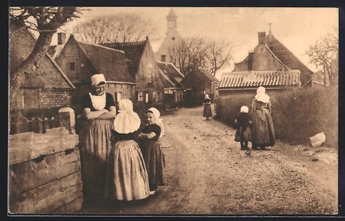 Carte postale polder féminin