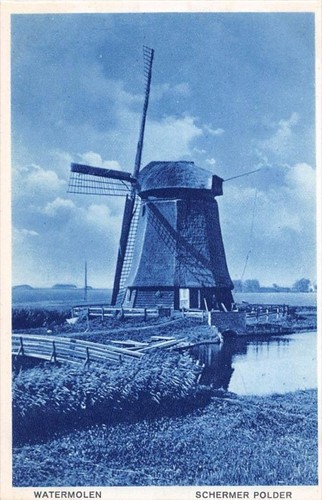 Cpa pays bas watermolen - cpa,